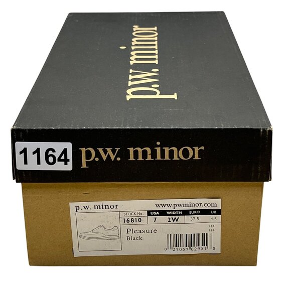 P.W. Minor Men’s Black Genuine Leather Pleasure Lace-Up Comfort Shoes Sz 7 - New - Picture 8 of 8